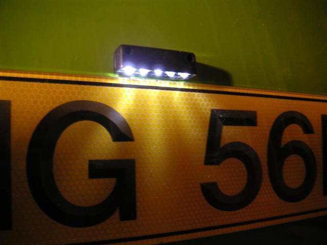 mini number plate light